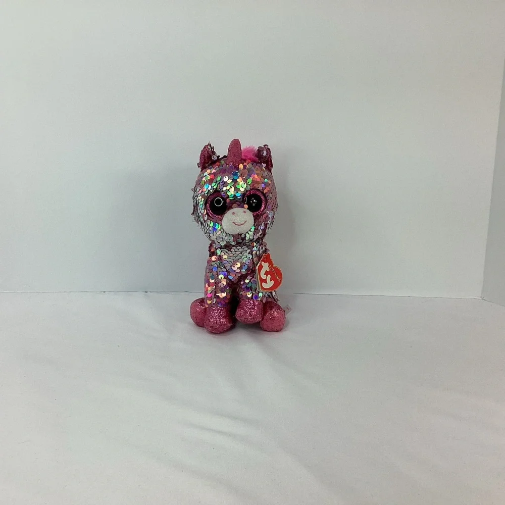 TY Flippables Sequin Plush Sparkle 6" Unicorn Flips Color Change Stuffed Animal - Picture 4 of 14